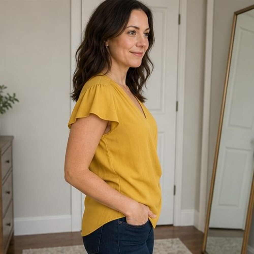 Teal Tunic Blouse - Picture 3 of 6
